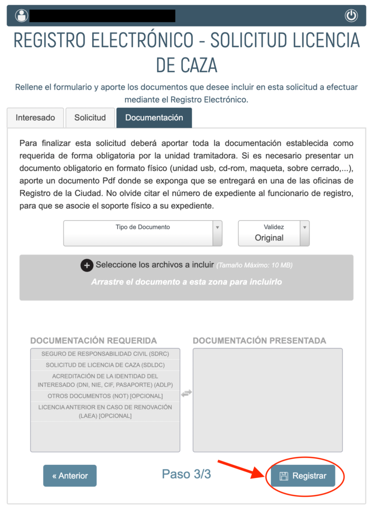 12 Solicitud de Licencia de Caza en Ceuta Online