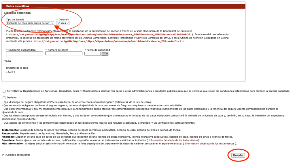 3 Sacar Licencia de Caza Cataluña Online