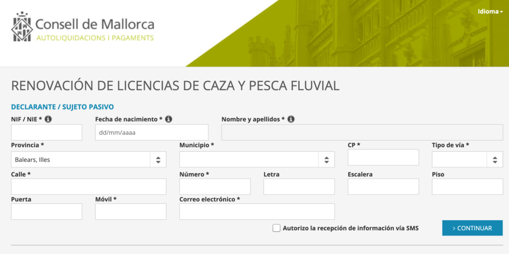 Renovación Licencia Caza Mallorca